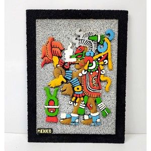 Aztec God of Wind Mythological God Ehecatl Volcanic Stone 3D Wall Art Mexico